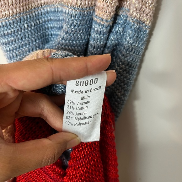 Suboo Lucy Knitted crochet Wide Stripe Midi Dress revolve - Picture 11 of 11